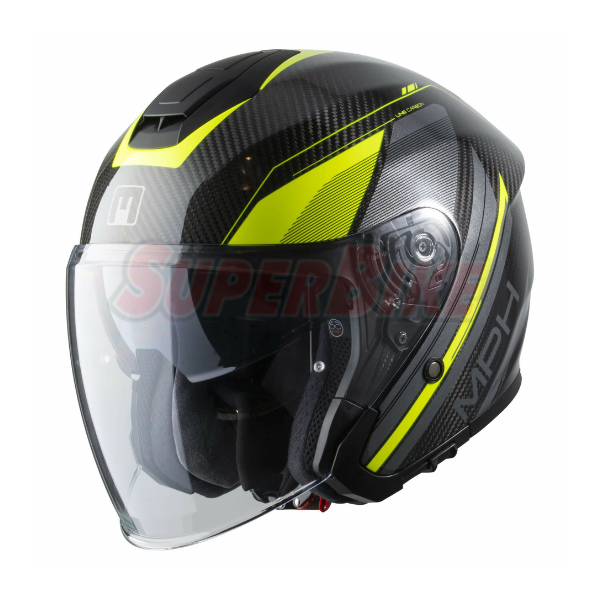 CASCO JET LINE GRAFICA GIALLOFLUO ARGENTO CASCO JET LINE GRAFICA GIALLOFLUO ARGENTO